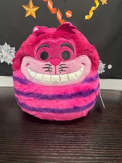 DISNEY CHESHIRE CST FUZZ A MALLOWS 9 IN SILKY SOFT PLUSH! NEW WITH TAGS