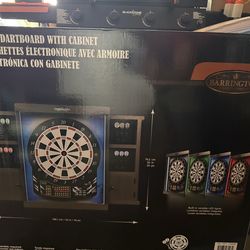 Brand new! Electronic dartboard with cabinet