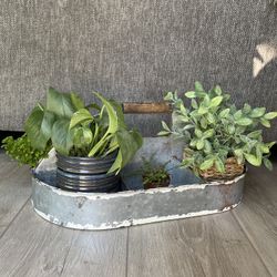 Galvanized Metal Plant Caddy / Crafting Storage / Desk Organizer Etc - Shed Accessories - Storage  - Farmhouse