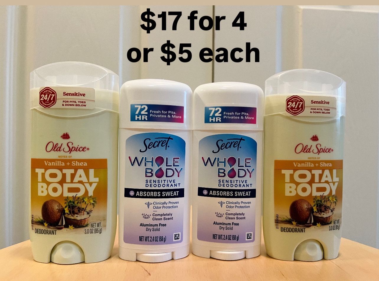 Old Spice and Secret Deodorant