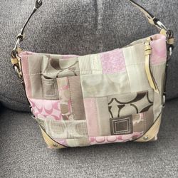 Coach Pink Patchwork Carly 