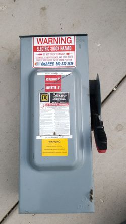 Square D A/C disconnect