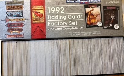 1992 TSR Advanced Dungeons & Dragons (AD&D) 2nd Edition Trading Cards Factory Set