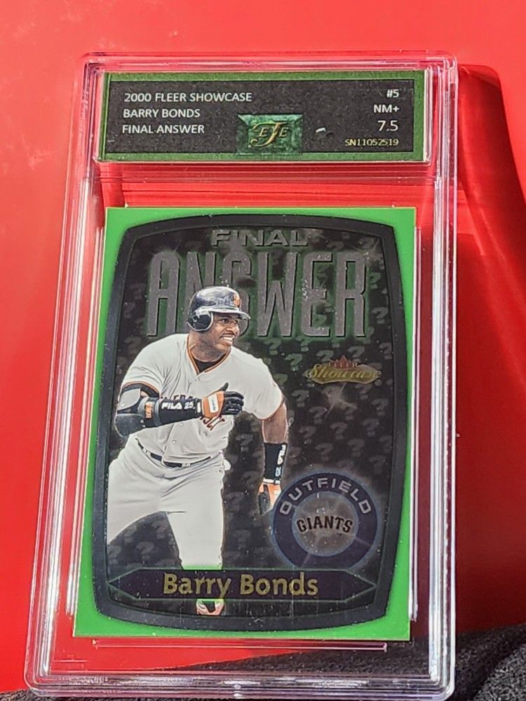 2000 Fleer Showcase Final Answer Barry Bonds #5FA EJE NM+ 7.5