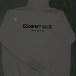 Dark oat Essentials hoodie