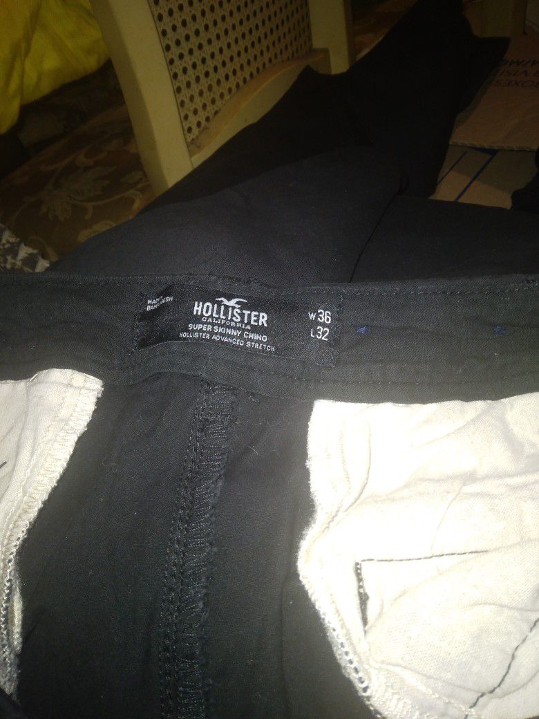 Hollister Navy Blue Pants 4 Pairs Size 36/32