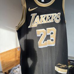 LeBron James “23” Laker Jersey Black/ Gold