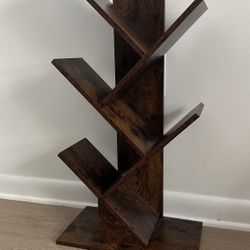 Tree-Style Wooden Book Rack / Shelf