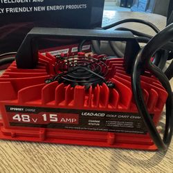 15 AMP 48 Volt Golf Carts Battery Charger for Club Car 3-Pin Round Plug,for Lead Acid Battery