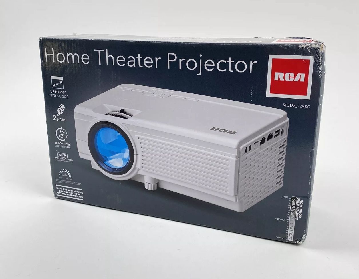 RCA RPJ136 2200 Lumens Home Theater Projector 1080p HDMI Brand New