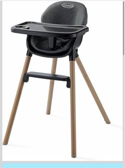 Graco Ready2Dine DLX 4-in-1 Highchair, Hazen 4-in-1: Highchair, Toddler Feeding Seat, Youth Stool, & Big Kid Chair, DLX: Woodgrain Legs & Machine-Wash