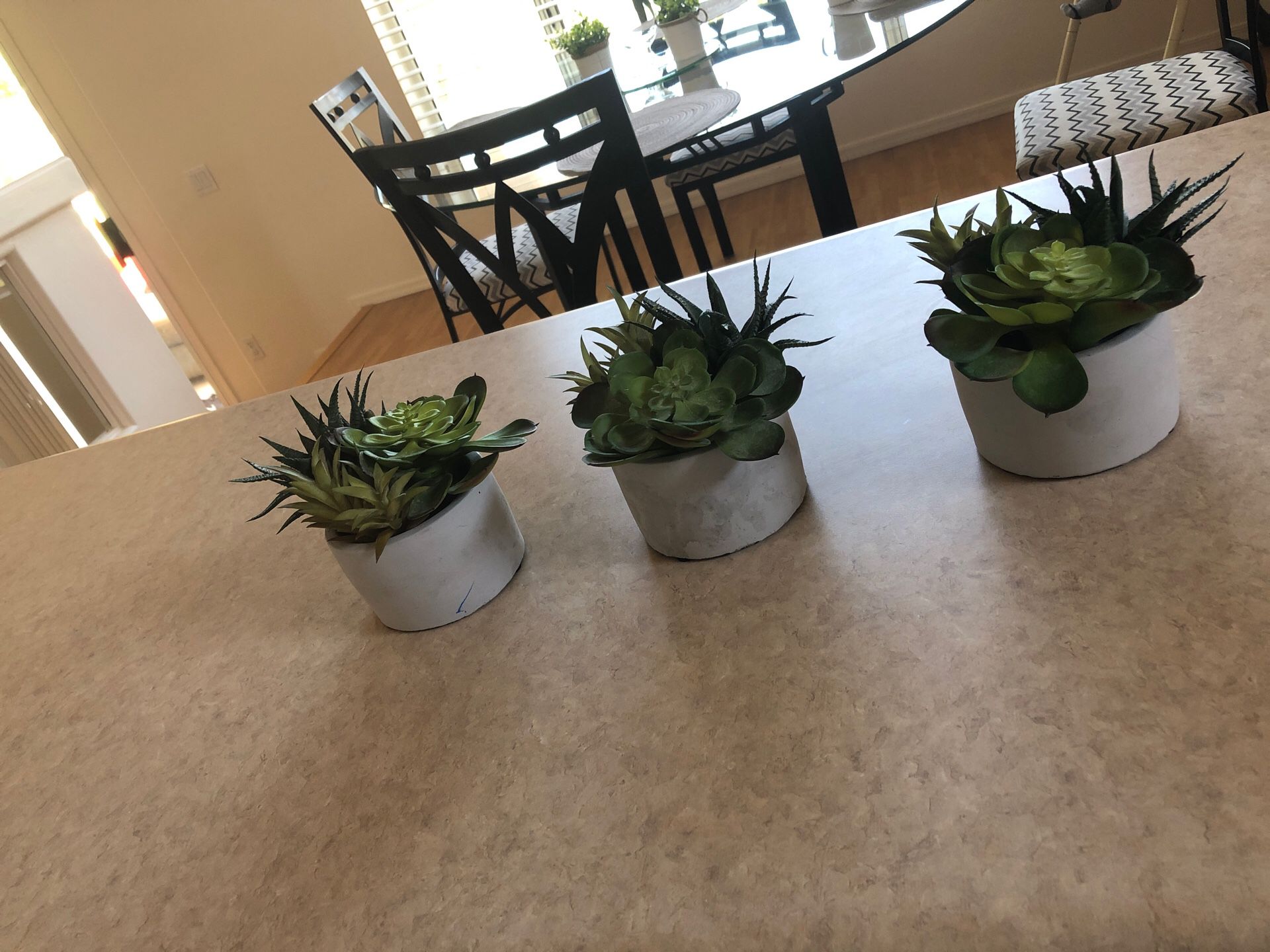 Fake potted plants