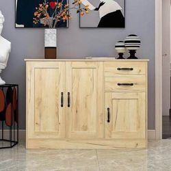 Newly Assembled Entryway Storage Cabinet Buffet Sideboard