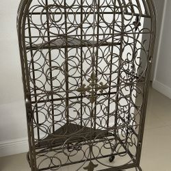 Wine Rack Jail with Lock - Antique Bronze 