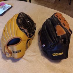 2 BASEBALL OR SOFTBALL  WILSON AND FRANKLIN.. READ EVERYTHING PLS 