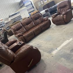 Living Rooms Set 3 Pieces Recliner 