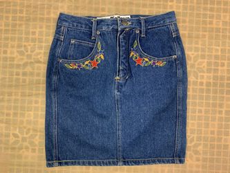 Girl’s Denim Skirt with embroidered stars (size 12)