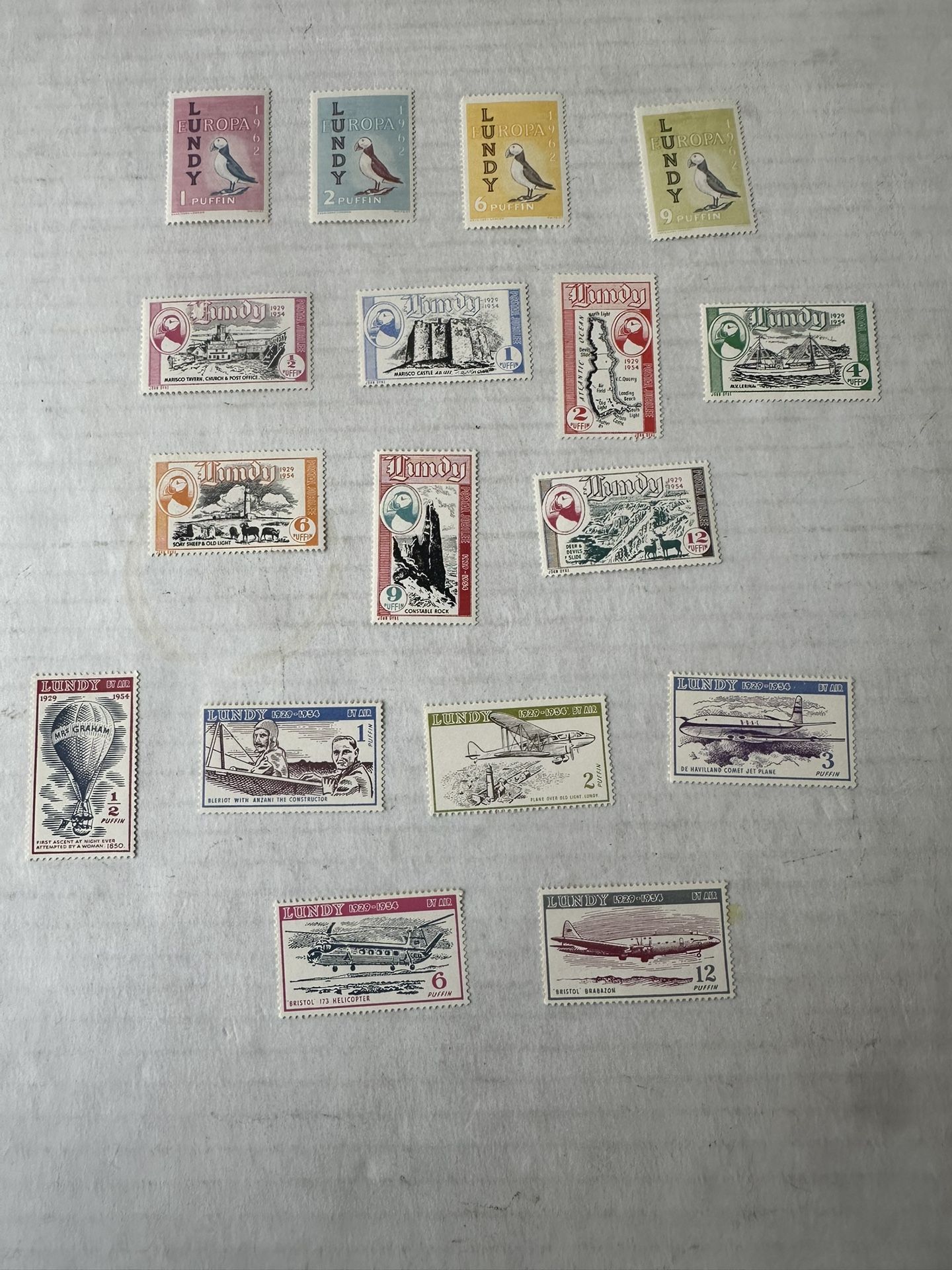 Lundy Island Collection Of 3 Sets Unused 17 Stamps