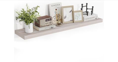 48 Inch Floating Shelves, 3D Textured Wood Grain, 48"x9.25"x1.5" Inch Deep Floating Shelves for Wall, Wooden Shelves