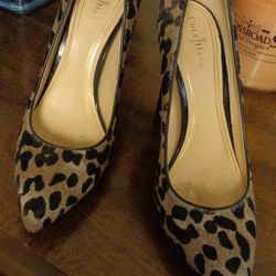 Cole Haan Nike Air Calf Hair Chunky Heel 