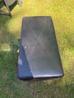 Brown Ottoman bench storage
