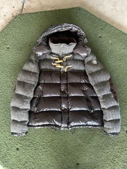 Moncler Wool Herringbone Hybrid Down Jacket