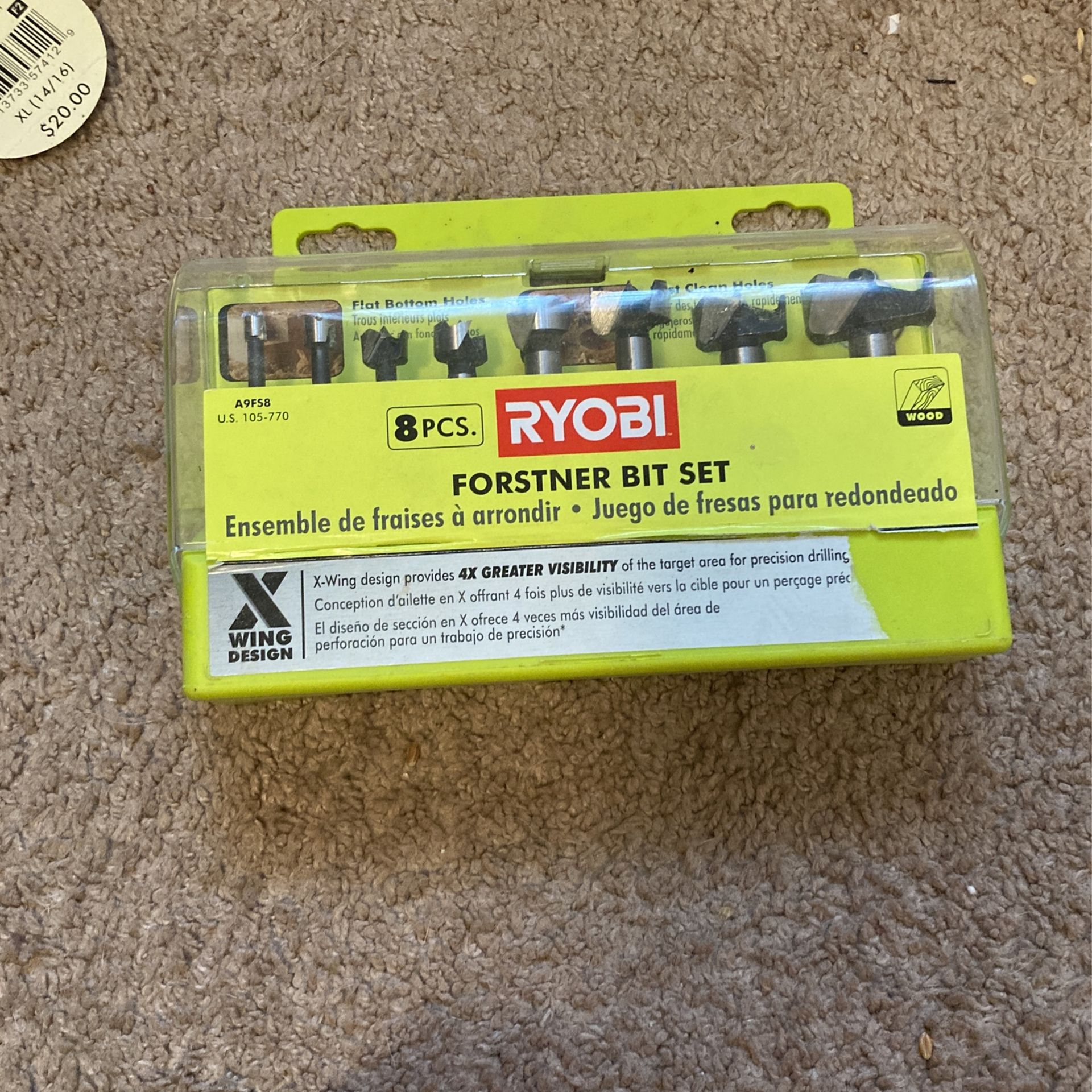 8 Piece Forstner Bit Drill Set
