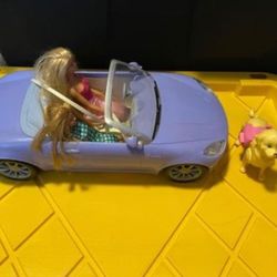 Barbie Dolls, Car and Dog