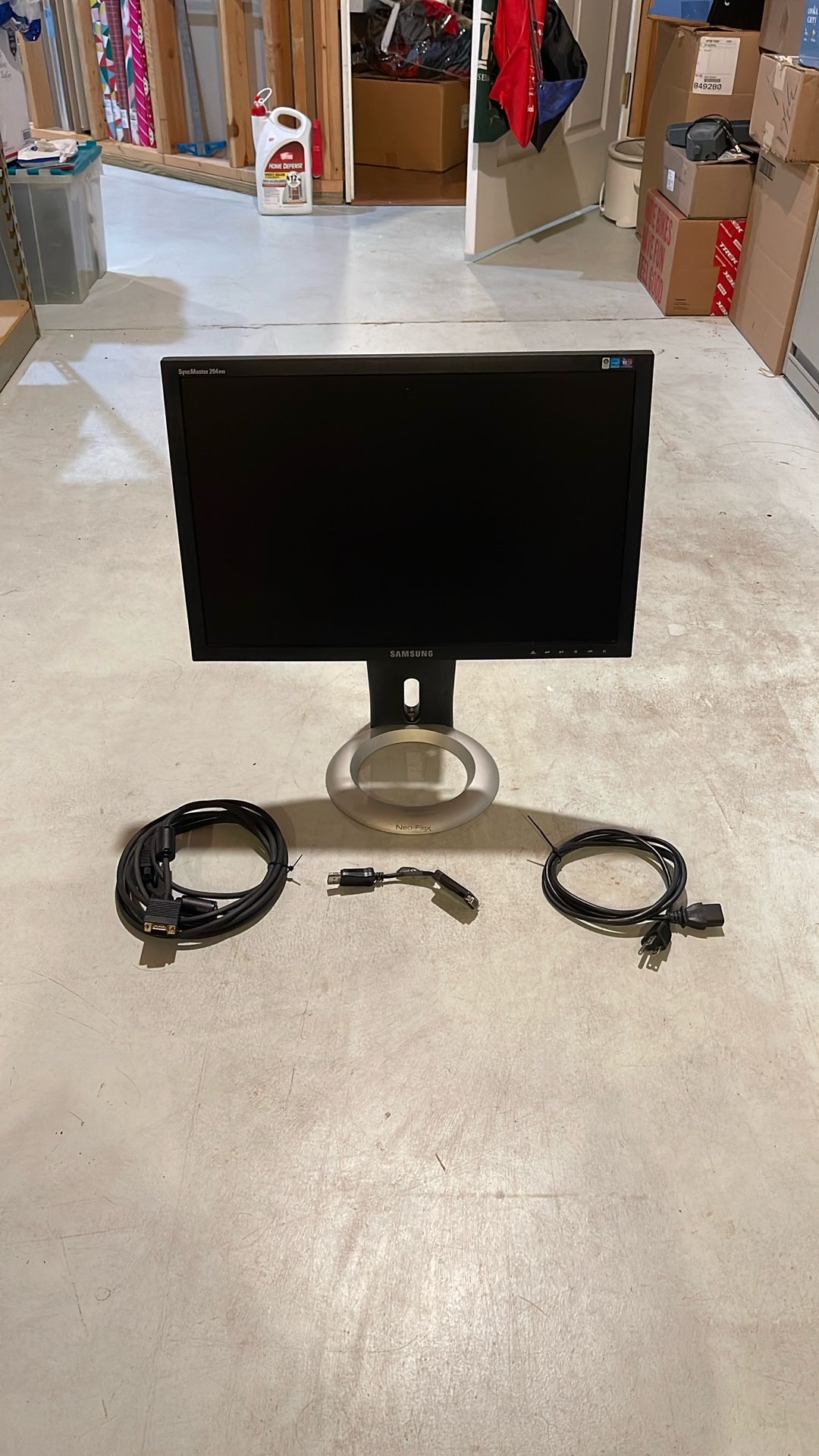Samsung SyncMaster 204BW Monitor, Excellent Condition