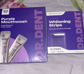 Whitening strips and mouthwash