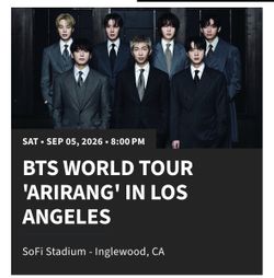 $500 x 2 BTS tickets at SoFi
