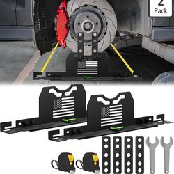 Wheel Alignment Tool, 2 PCS Toe Alignment Tool Plates Without Removing Calipers, Wheel Alignment Kit with 2 Measuring Tapes, Compatible with Most Cars