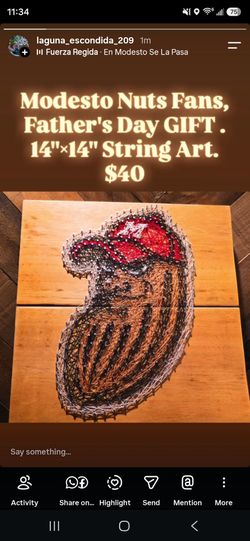 FATHER'S DAY GIFT.    Modesto Nuts.  String Art