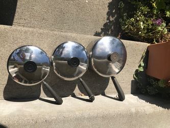 Revere Ware vintage 3-piece cooking pot set