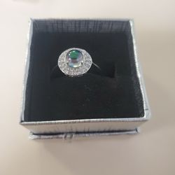 925 Silver CZ Ring Size 5 