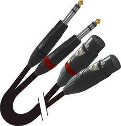 Prox XC-DSXF05 Balanced Dual 1/4" TRS-M to Dual XLR3-F High Performance Audio Cable - 5 Feet