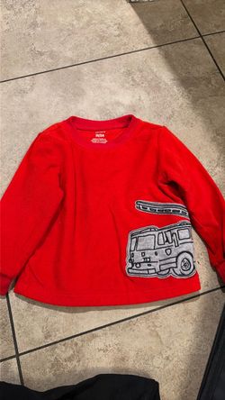 Toddler Red Fire Truck Long Sleeve Shirt 2T