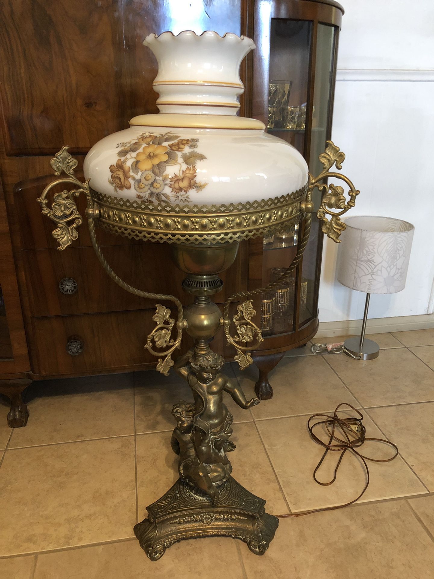 Large Vintage Italian Angel Table Lamp