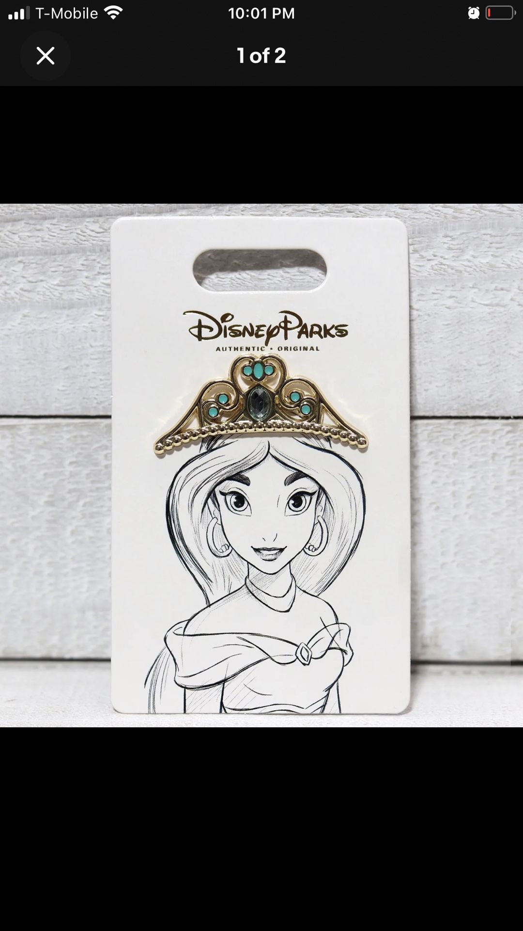 Jasmine Tiara Pin Disney Princess 