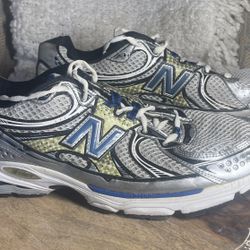 Vtg New Balance 760 Running Shoes Silver Blue MR760ST Mens Sz 11.5 Y2K Mesh