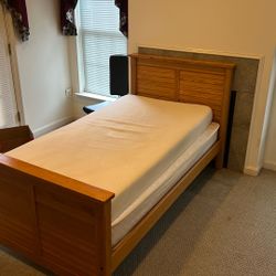 Bed frame and mattress with box