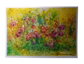 Garden in Bloom, Giclee On Canvas Kamran Khavarani