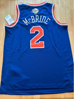 Miles Deuce McBride New York Knicks 2026 Finals Blue Home Jersey Size XL