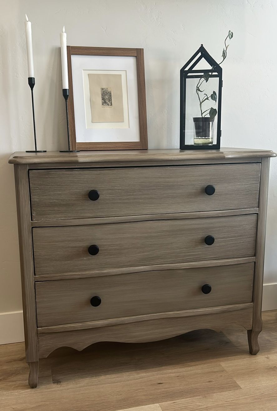 Refinished Three Drawer Dresser