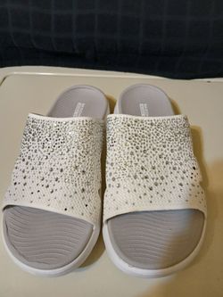 Skechers Rhinestone Slide Sandals