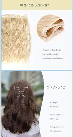 Blonde Clip in Hair extensions
