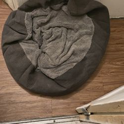 Large Round Bean Bag Chair – Soft, Comfy, Gray Floor Lounger