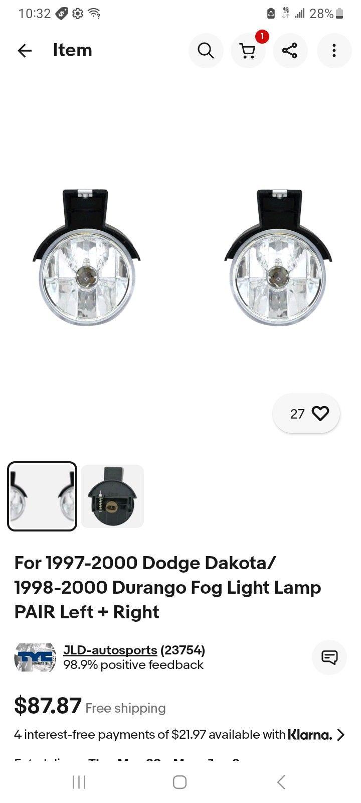 FOG  LIGHTS DODGE 