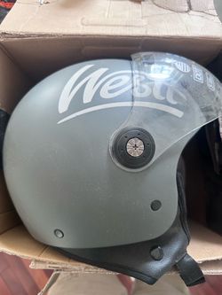 NEW! Westt 3/4 Open Face Motorcycle Helmet With Clean Visor - DOT Approved large