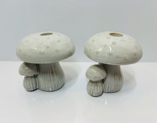 Mushroom ceramic candle holder